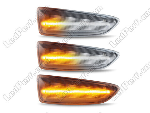 Lighting of the transparent sequential LED turn signals for Opel Astra K