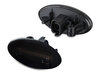 Side view of the dynamic LED side indicators for Peugeot 206 - Smoked Black Version