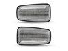 Front view of the sequential LED turn signals for Peugeot 306 - Transparent Color