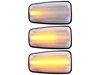 Lighting of the transparent sequential LED turn signals for Peugeot 306