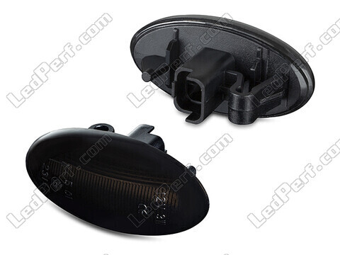 Side view of the dynamic LED side indicators for Peugeot 607 - Smoked Black Version