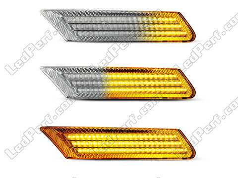Lighting of the transparent sequential LED turn signals for Porsche 911 (997)