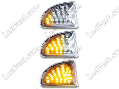 Lighting of the transparent sequential LED turn signals for Smart Fortwo II