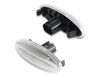 Side view of the sequential LED turn signals for Toyota Aygo - Transparent Version