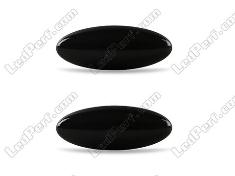 Front view of the dynamic LED side indicators for Toyota Aygo - Smoked Black Color