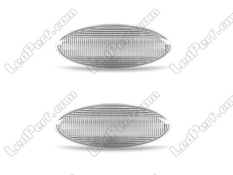 Front view of the sequential LED turn signals for Toyota Yaris 2 - Transparent Color