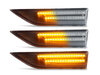 Lighting of the transparent sequential LED turn signals for Volkswagen Caddy IV