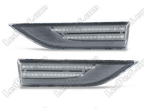 Front view of the sequential LED turn signals for Volkswagen Caddy IV - Transparent Color