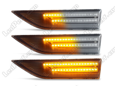 Lighting of the transparent sequential LED turn signals for Volkswagen Caddy IV