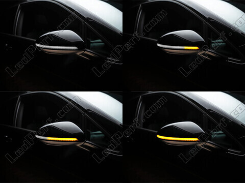 Front view of Volkswagen Golf 7 equipped with Osram LEDriving® dynamic turn signals for side mirrors
