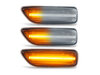 Lighting of the transparent sequential LED turn signals for Volvo XC70
