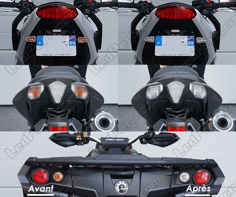 Rear indicators LED for Kawasaki Ninja 400 before and after