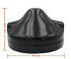 Black round headlight for 7 inch full LED optics of Kawasaki Vulcan 900 Classic Dimensions