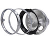 Round and chrome headlight for 7 inch full LED optics of Kawasaki W650, parts assembly