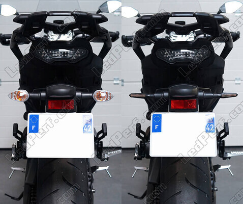 Before and after comparison following a switch to Sequential LED Indicators for KTM EXC 200 (2003 - 2008)