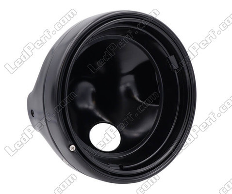 round satin black headlight for adaptation on a Full LED look on Moto-Guzzi Breva 1100 / 1200