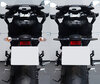 Comparative before and after installation Dynamic LED turn signals + brake lights for Yamaha TDM 850 (1996 - 2001)