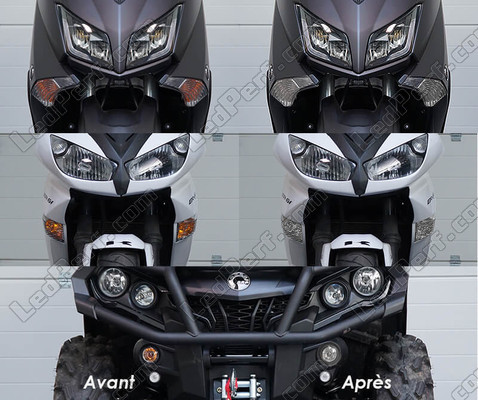Front indicators LED for Yamaha Tracer 900 (2018 - 2020) before and after