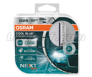 Pair of D2S Xenon Bulbs Osram Xenarc Cool Blue Intense NEXT GEN 6200K in its packaging - 66240CBN-HCB