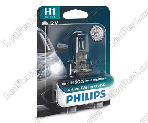 1x Philips X-tremeVision PRO150 55W 12V H1 Bulb - 12258XVPS2