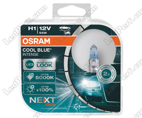Pair of Osram H1 Cool blue Intense Next Gen LED Effect 5000K Bulbs