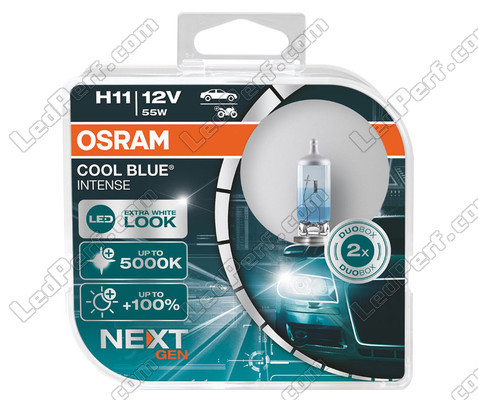 Pair of Osram H11 Cool blue Intense Next Gen LED Effect 5000K Bulbs