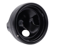 Black round headlight for 7 inch full LED optics of Yamaha XV 535 Virago
