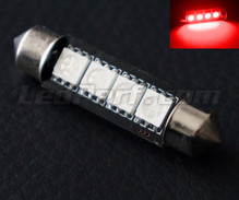 42mm festoon LED bulb - red  - C10W