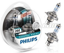 Pack of 2 Philips X-treme Vision +130% H4 bulbs (New!)