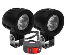 Additional LED headlights for motorcycle Harley-Davidson Super Glide Sport 1450 - Long range