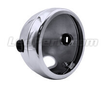 Round and chrome motorcycle headlight bucket for 5.75 inch full LED optics